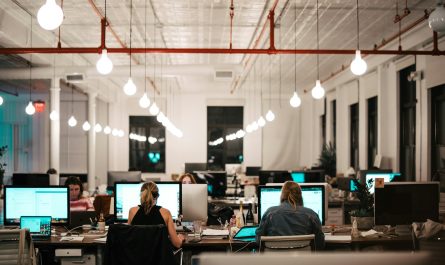 people sitting on chair in front of computer