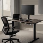 Un bureau assis debout moderne dans un espace de travail soigné et fonctionnel. L’image met en avant la stabilité, le confort et l’aspect premium d’un poste ergonomique.